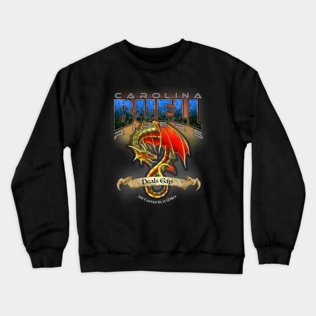 Buell Riders Crewneck Sweatshirt by Digitanim8tor